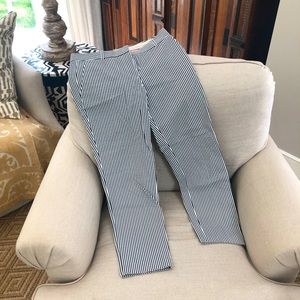J Crew Seersucker Cafe Capri Pants 0 NWT